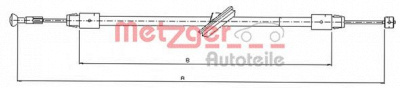 METZGER 109834 -  Трос, стояночная тормозная система