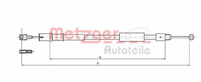 METZGER 109836 -  Трос, стояночная тормозная система