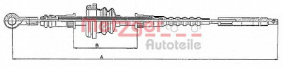 METZGER 109845 -  Трос, стояночная тормозная система