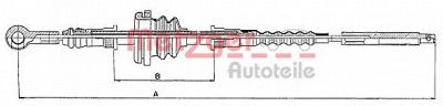 METZGER 109846 -  Трос, стояночная тормозная система