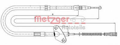METZGER 109871 -  Трос, стояночная тормозная система