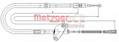 METZGER 109872 -  Трос, стояночная тормозная система