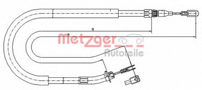 METZGER 109873 -  Трос, стояночная тормозная система