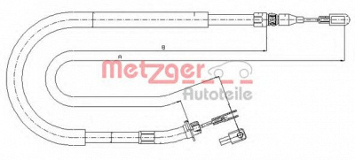 METZGER 109874 -  Трос, стояночная тормозная система