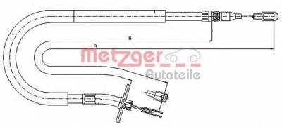 METZGER 109875 -  Трос, стояночная тормозная система