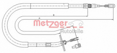 METZGER 109876 -  Трос, стояночная тормозная система