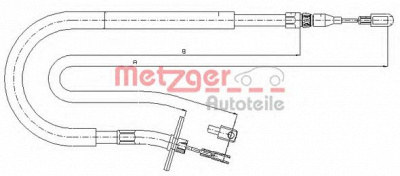 METZGER 109877 -  Трос, стояночная тормозная система