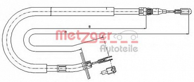METZGER 109878 -  Трос, стояночная тормозная система