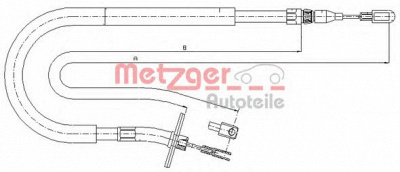 METZGER 109879 -  Трос, стояночная тормозная система