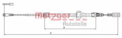 METZGER 109881 -  Трос, стояночная тормозная система