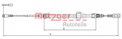 METZGER 109882 -  Трос, стояночная тормозная система