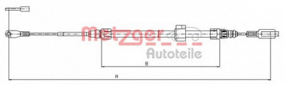 METZGER 109883 -  Трос, стояночная тормозная система