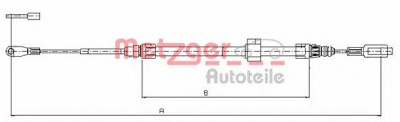 METZGER 109884 -  Трос, стояночная тормозная система