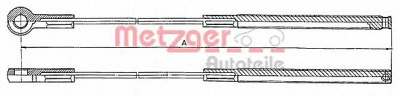 METZGER 10989 -  Трос, стояночная тормозная система