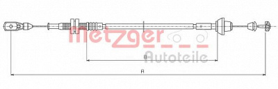 METZGER 110181 - Тросик газа