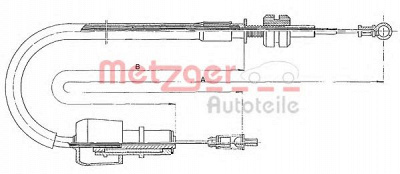 METZGER 111326 - Тросик газа