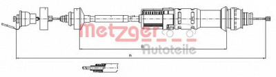 METZGER 112198 -  Трос, управление сцеплением