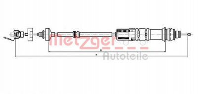METZGER 112199 -  Трос, управление сцеплением