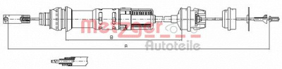 METZGER 112281 -  Трос, управление сцеплением
