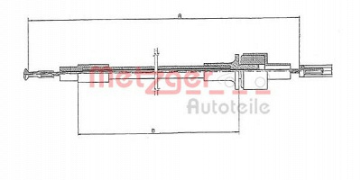 METZGER 112432 -  Трос, управление сцеплением