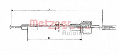 METZGER 112433 -  Трос, управление сцеплением
