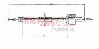 METZGER 11245 -  Трос, управление сцеплением