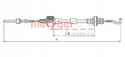 METZGER 112531 -  Трос, управление сцеплением