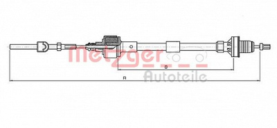 METZGER 112532 -  Трос, управление сцеплением