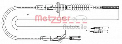 METZGER 112536 -  Трос, управление сцеплением