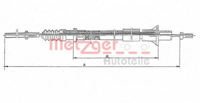 METZGER 11261 -  Трос, управление сцеплением