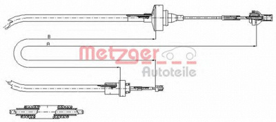 METZGER 112871 -  Трос, управление сцеплением