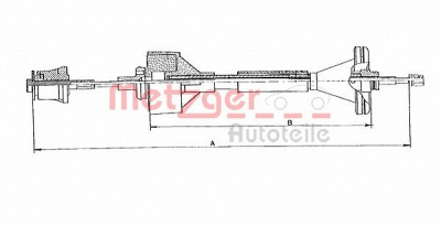 METZGER 11290 -  Трос, управление сцеплением