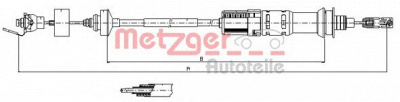 METZGER 113924 -  Трос, управление сцеплением