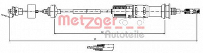 METZGER 113925 -  Трос, управление сцеплением