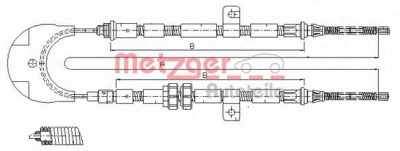 METZGER 115443 -  Трос, стояночная тормозная система
