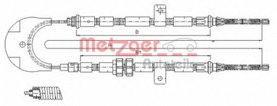 METZGER 115444 -  Трос, стояночная тормозная система