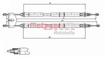 METZGER 115453 -  Трос, стояночная тормозная система