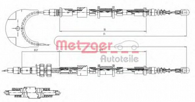 METZGER 115493 -  Трос, стояночная тормозная система
