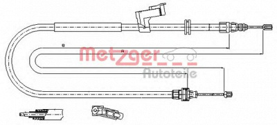 METZGER 115494 -  Трос, стояночная тормозная система