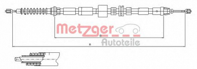 METZGER 115512 -  Трос, стояночная тормозная система