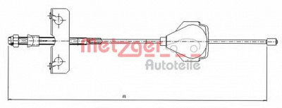 METZGER 115513 -  Трос, стояночная тормозная система