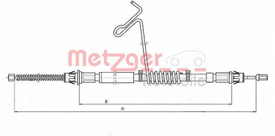METZGER 115572 -  Трос, стояночная тормозная система