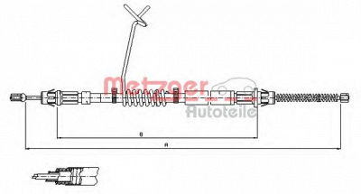 METZGER 115573 -  Трос, стояночная тормозная система