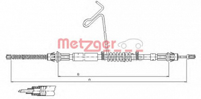 METZGER 115574 -  Трос, стояночная тормозная система
