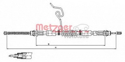 METZGER 115576 -  Трос, стояночная тормозная система