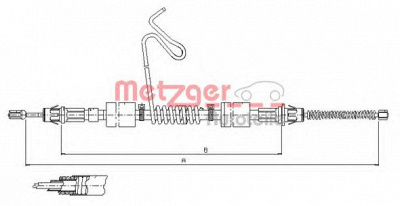 METZGER 115577 -  Трос, стояночная тормозная система