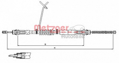 METZGER 115579 -  Трос, стояночная тормозная система