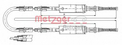 METZGER 115661 -  Трос, стояночная тормозная система