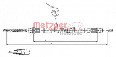 METZGER 115665 -  Трос, стояночная тормозная система