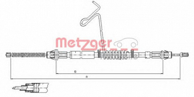 METZGER 115666 -  Трос, стояночная тормозная система
